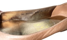 Salvatore Ferragamo Vara Bow Flats Women’s 8.5 B Bronze Leather Shoes Italy image 5
