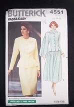 Butterick Fast &amp; Easy Pattern 4551 Misses top skirt &amp; scarf Size 12-16 - £3.75 GBP