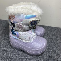 Disney Frozen Elsa Snow Boots Little Girls Size 5 with light Winter - $9.49