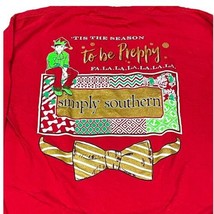 Simply Southern Shirt Womens Large Christmas “Tis The Season To be Preppy” Shirt - £17.17 GBP