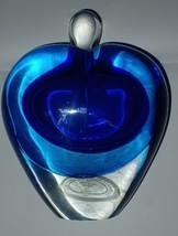 Dynasty Gallery Heart Shaped Hand Blown Glass Perfume With Stopper Bottle Blue - £19.69 GBP