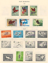 SAN MARINO 1963 Very Fine Mint Stamps Hinged on List: 2 Sides - £1.42 GBP