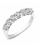 14K White Gold 0.75 CARAT Round Brilliant Cut Wedding Ring - £225.67 GBP