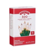 Holiday Time Indoor Outdoor Clear Mini Christmas Lights 59&#39; 300 Count Gr... - £19.54 GBP