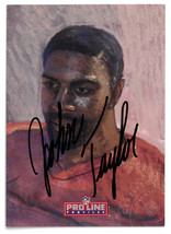 John Taylor Signed 1992 NFL Proline Certified Seal Football On Card Auto #5 (San - £39.83 GBP