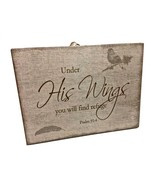 Under His Wings Inspirational Christian Plaque 8x6 inches - $183.37 MXN
