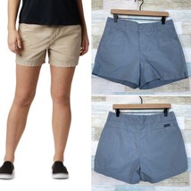 Columbia Casual Hiking Shorts Gray 4&quot; Inseam High Rise Cotton Trail Wome... - $24.74