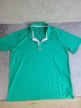 Oakley Mens Golf Polo Shirt XL Extra Large Green Short Sleeve - £9.46 GBP