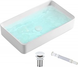 Kingwong 24 Inch Countertop Vessel Sink Modern Rectangular Bathroom Sink... - $123.92