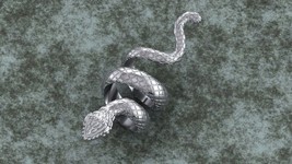 925 Sterling Silver Snake Ring, Gothic Adjustable Jewelry For Him, Men Jewelry - £243.86 GBP