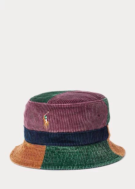 Primary image for $80 Men's Polo Ralph Lauren Color-blocked corduroy Bucket Hat S/M