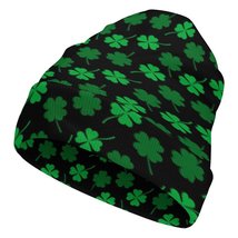 Mondxflaur Green Leaf Winter Beanie Hats Warm Men Women Knit Caps for Adults - £15.17 GBP