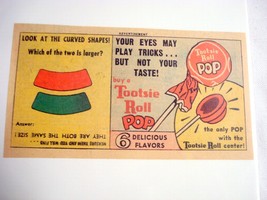 1963 Ad Tootsie Roll Pop Your Eyes May Play Tricks...But Not Your Taste! - £6.28 GBP