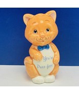 Cat kitten figurine vintage Russ Berrie Youre Purr-fect salmon decor scu... - £13.94 GBP