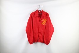 Vtg 70s Mens M Spell Out United States Marine Corps Coach Coaches Jacket Red USA - £51.23 GBP