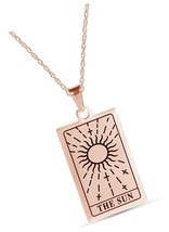 Card Charm Necklace The Moon Sun Star World Heart - £165.41 GBP