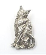 2004 Cat Wildcat Pewter Animal Lapel Pin Wildlife Collection Double Pinback - $13.99