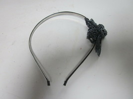 Black Glass Beads Flower Shape Decoration Hair Piece - £7.86 GBP