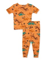 Jurassic World Toddler Boys 2 Pc Shor Sleeve Snug Fit Pajama Set Orange ... - $17.81