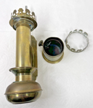 3 Pc Antique Wall Hanging Brass Oil Lighting Fixture Parts Only - $49.01