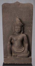 Antique Baphuon Style Stone Vishnu &amp; Lakshmi Stele  - 80cm / 32&quot; - £4,705.03 GBP