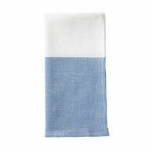 Juliska cloth dinner napkin white beige blue discontinued kitchen dining 22&quot; - £17.52 GBP