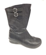 KEEN Women Riding Boots Bern Baby Bern Size 10 Black Leather Waterproof 10" Zip - $59.95