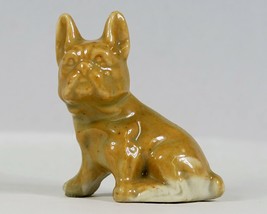 French Bulldog Ceramic Figurine Vintage Mid-Century Japan Blonde Lusterware - £15.79 GBP