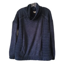 Lucky Brand Blue Cowl Neck Sweater w/ Pockets Womens XL - $21.77