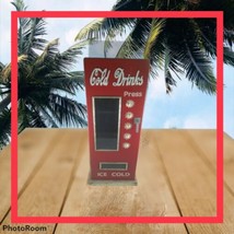 Coca-Cola Replica Machine Handmade Wood Cold Drinks Red White Vintage Wi... - $22.00