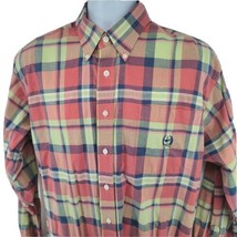 Cinch Long Sleeve Button Up Colorful Plaid Men&#39;s Shirt Size L - £19.42 GBP