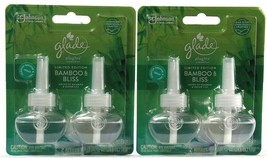 2  SCJohnson Glade PlugIn Bamboo &amp; Bliss Scent Limited Edition 2Pk Refil... - £17.20 GBP