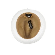 Men's Bently Semi Crushable Fedora Briad Straw Hat Enzo EN204 Cognac White image 6