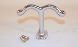 Under Shelf Dual Coat Hooks Chrome NOS Hardware Vintage  - $3.93