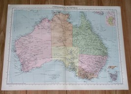 1940 ORIGINAL VINTAGE WWII MAP OF AUSTRALIA / CANBERRA FEDERAL TERRITORY - $27.96