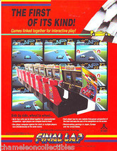 FINAL LAP 1 1987 ORIGINAL VIDEO ARCADE GAME MACHINE FLYER ARTWORK - $19.95