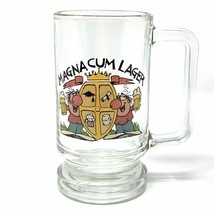Magna Cum Lager Glass Beer Drinking Stein Mug 16 Ounce Novelty Mug Vintage - £10.13 GBP