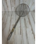 Vintage Metal Wire Mesh Strainer For Dipping Fried Food Frying 7&quot; x  18&quot; - $244.70 MXN