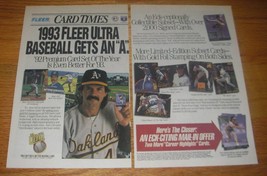 1993 Fleer Ultra Baseball Cards Ad - 1993 Fleer Ultra Baseball Gets an A - $14.99