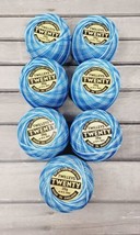 Twilleys Crochet Cotton Twenty Blue Ball Lot (7) 20g Thread Bundle NOS D... - $16.12