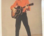 Vintage Elvis Presley Magazine Pinup Elvis In Red with Guitar - $3.95