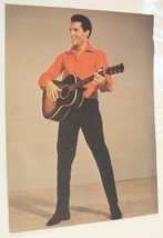 Vintage Elvis Presley Magazine Pinup Elvis In Red with Guitar - £3.13 GBP