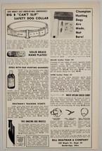 1960 Print Ad Bill Boatman Dog Supplies Safety Collar,Whistle Bainbridge... - £8.61 GBP