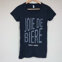 Stella Artois Joie De Biere Gray Tee Shirt Womens Small Short Sleeve T-Shirt Top - £10.90 GBP