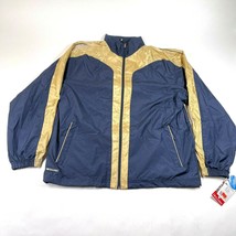 NEW Holloway Lightweight Windbreaker Jacket Mens L Navy Blue Gold Water ... - $23.38