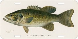 SHERMAN DENTON NORTH AMERICA SMALL BLACK MOUTH BASS CAR METAL LICENSE PLATE - £11.86 GBP