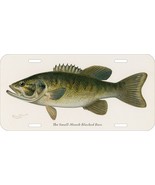 SHERMAN DENTON NORTH AMERICA SMALL BLACK MOUTH BASS CAR METAL LICENSE PLATE - $276.62 MXN