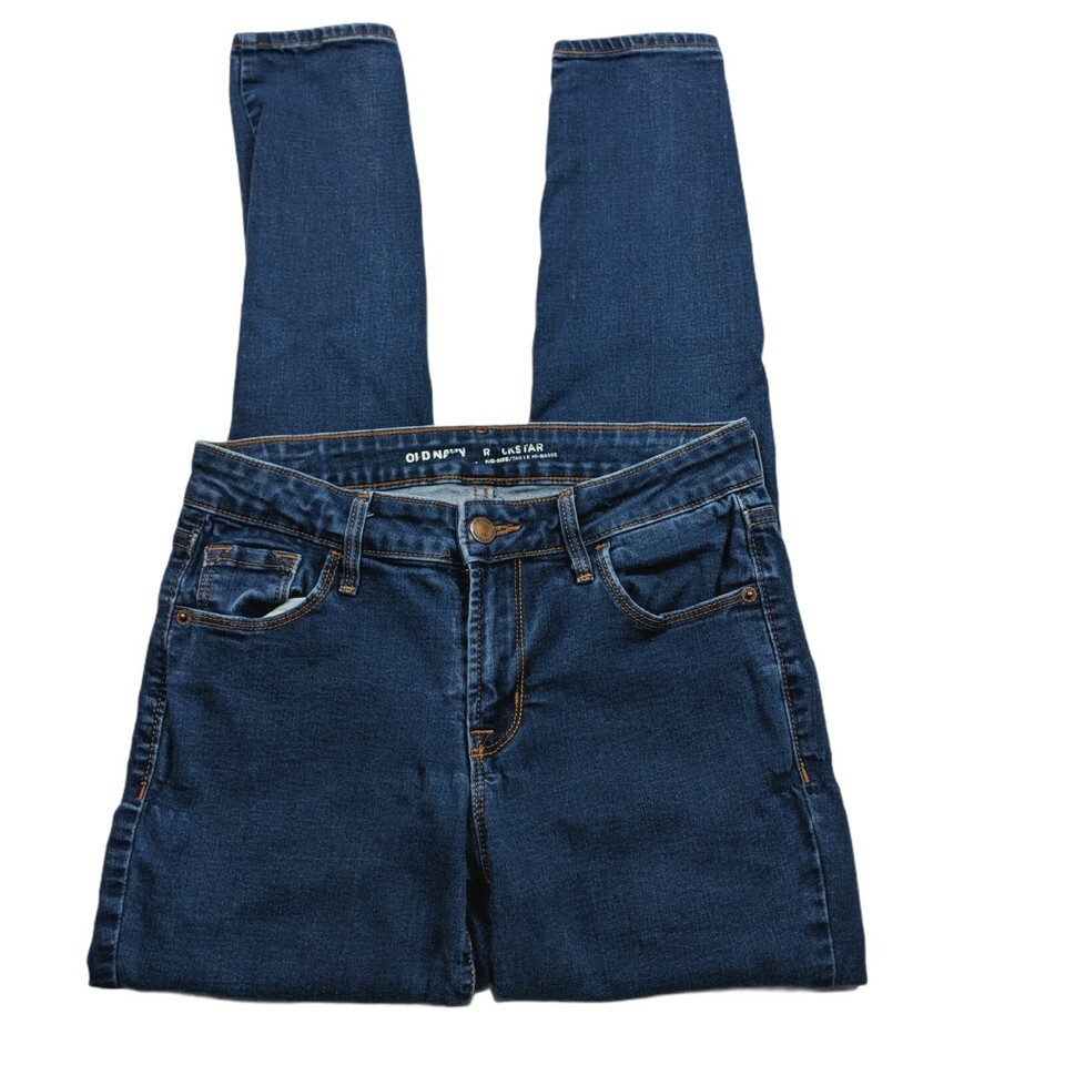 Old Navy Womens Rockstar Midrise Skinny Jeans Size 4 Stretch Dark Wash D... - $26.33