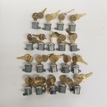 Vintage National Small Cabinet or Case Lock Cylinder w/ 2 Keys Lot of 19, NOS - $49.45