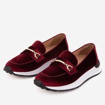 The Milan Burgundy Leather Women Sneaker image 5